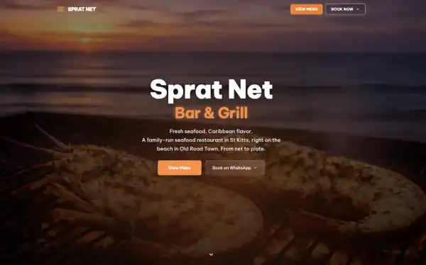 Sprat Net Bar & Grill Unveils New Website